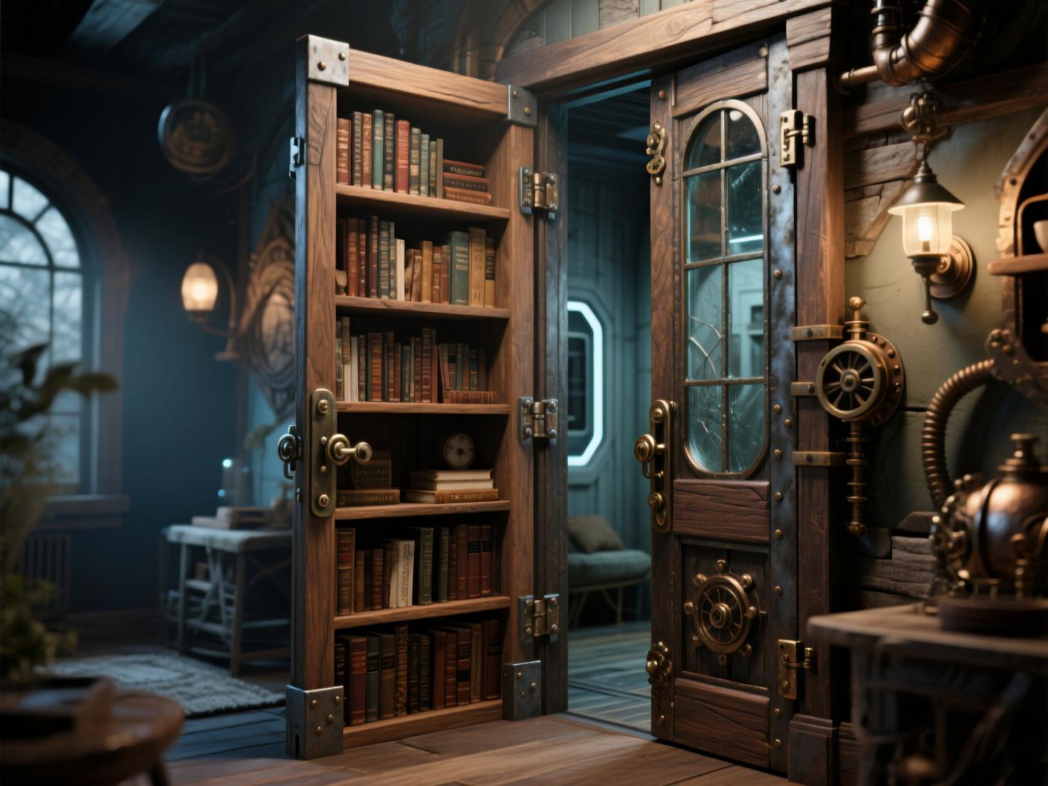 DIY Bookshelf Door