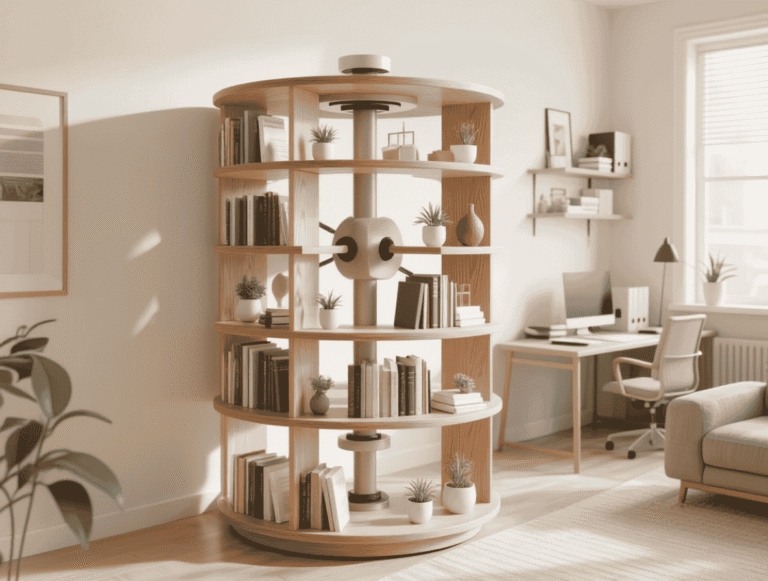 DIY Rotating Bookshelf