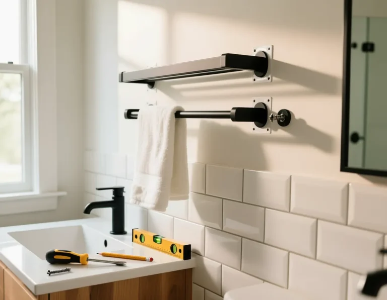 DIY Towel Rack Bathroom