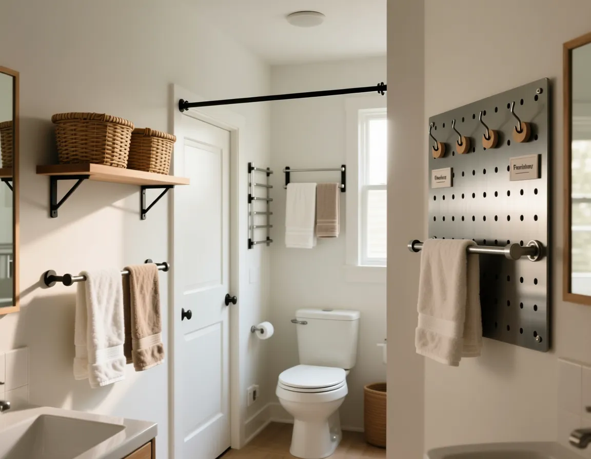 Towel Storage for Small Bathroom DIY