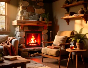 DIY Corner Fireplace
