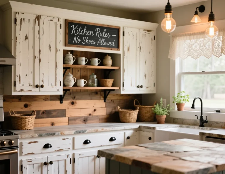 DIY Rustic Kitchen Cabinets