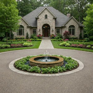 Round About Driveway Landscaping Ideas