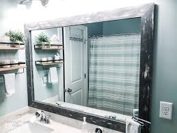 DIY Bathroom Mirror Frame